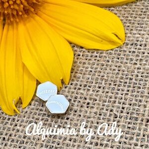 Cloisonné enamel gold statement stud earrings/colorful minimalistic
